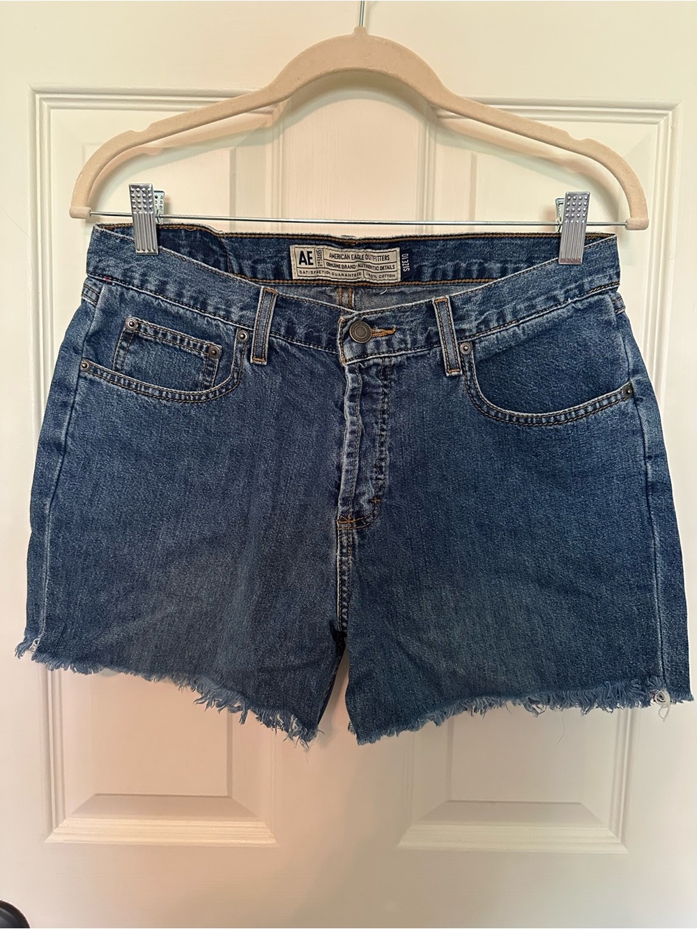 American Eagle Outfitters Vintage Wash Denim Cutoff Shorts - Blue
